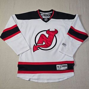 Reebok ccm new jersey devils NHL Hockey Jersey Size Small White Sewn Logo